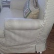 Slipcover in Ticking