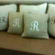 Burlap and Linen pillows